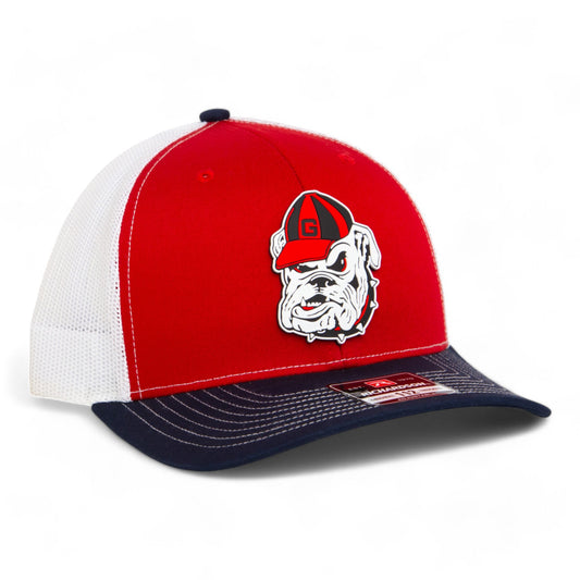 Georgia Bulldogs Retro UGA 3D Snapback Trucker Hat- Red/ White/ Navy