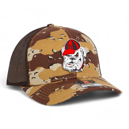 Georgia Bulldogs Retro UGA 3D Snapback Trucker Hat- Desert Camo/ Brown