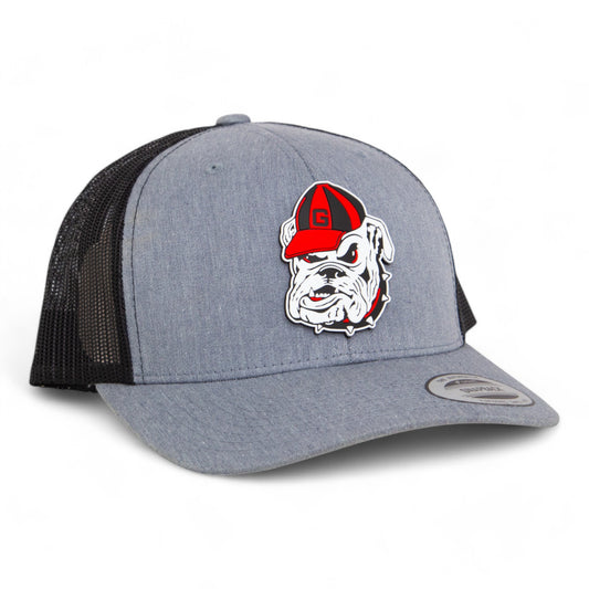 Georgia Bulldogs Retro UGA 3D YP Snapback Trucker Hat- Heather Grey/ Black