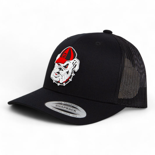 Georgia Bulldogs Retro UGA 3D YP Snapback Trucker Hat- Black