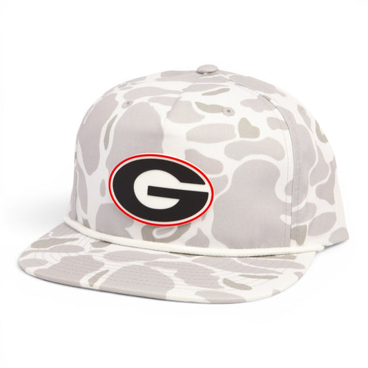 Georgia Bulldogs Power G 3D Umpqua Rope Hat- Blizzard Duck Camo/ White