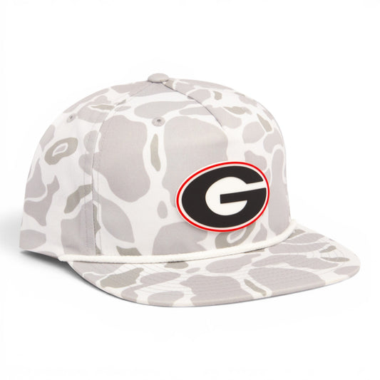 Georgia Bulldogs Power G 3D Umpqua Rope Hat- Blizzard Duck Camo/ White