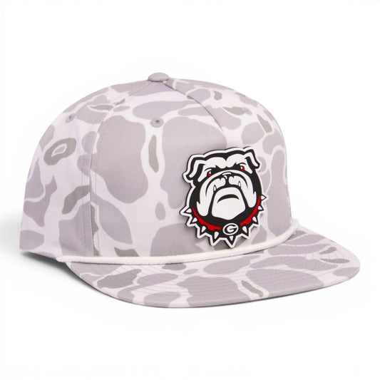 Georgia Bulldogs UGA 3D Umpqua Rope Hat- Blizzard Duck Camo/ White