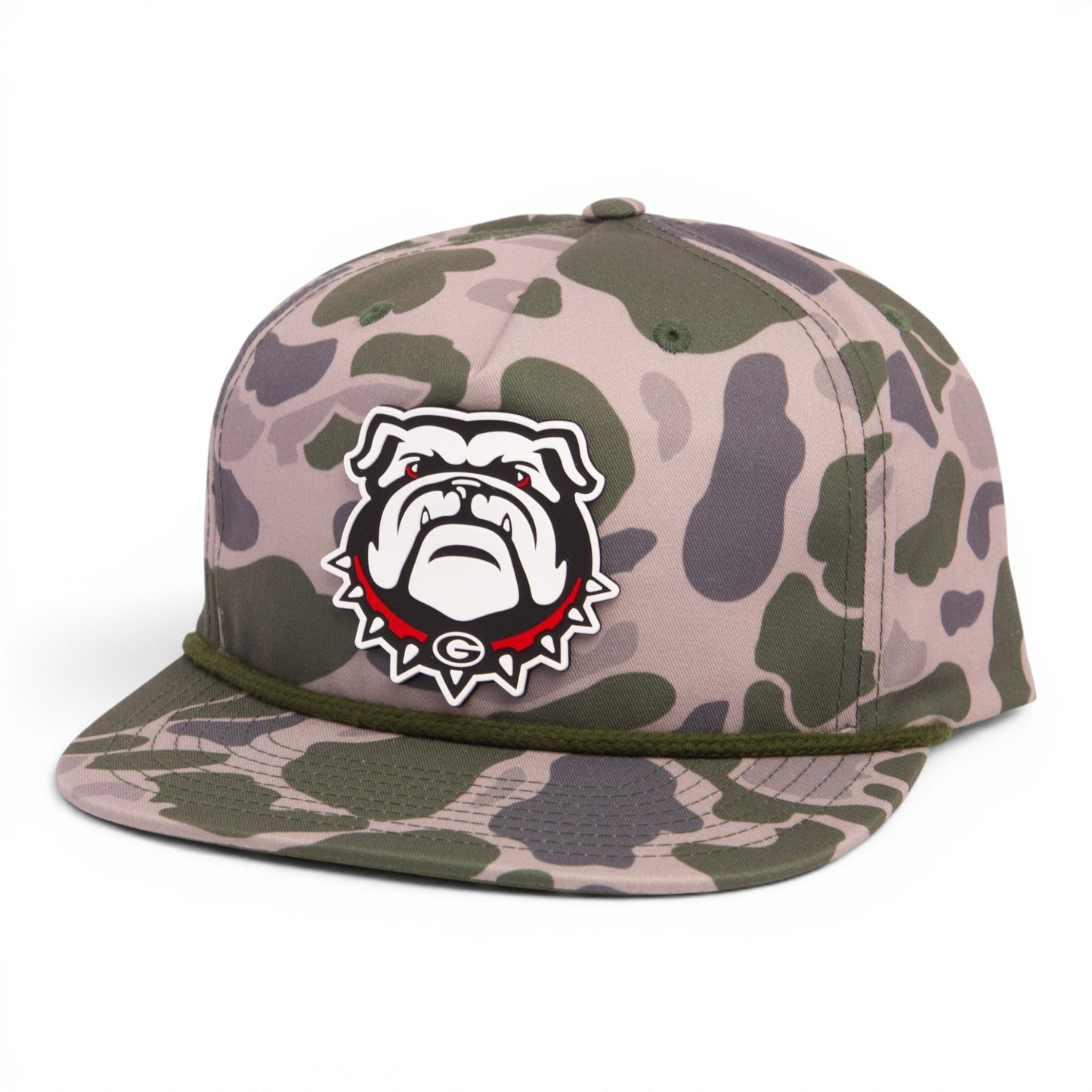 Georgia Bulldogs UGA 3D Umpqua Rope Hat- Marsh Duck Camo/ Olive Green