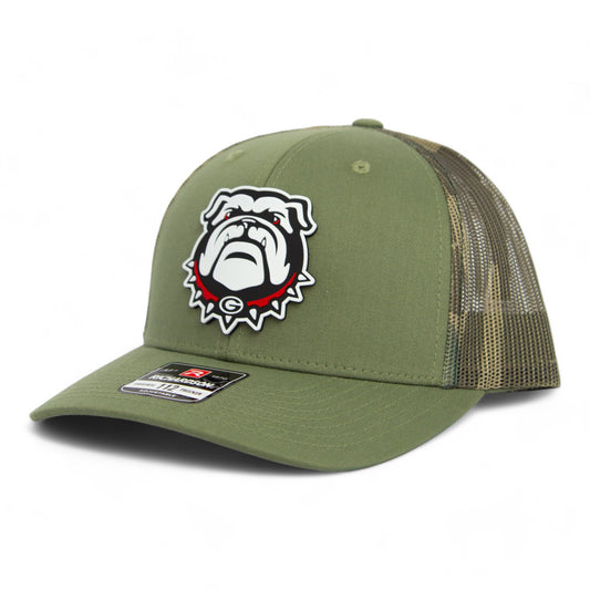 Georgia Bulldogs UGA 3D Snapback Trucker Hat- Loden/ Green Camo