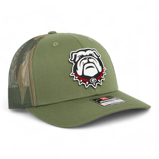 Georgia Bulldogs UGA 3D Snapback Trucker Hat- Loden/ Green Camo