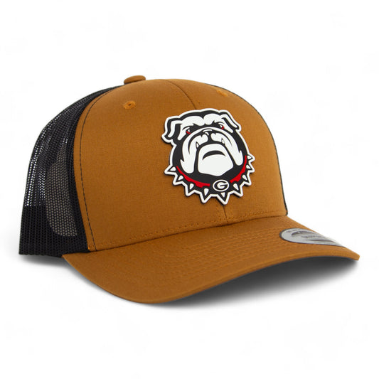 Georgia Bulldogs UGA 3D YP Snapback Trucker Hat- Carmel/ Black