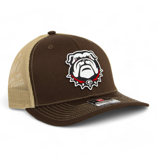 Georgia Bulldogs UGA 3D Snapback Trucker Hat- Brown/ Tan