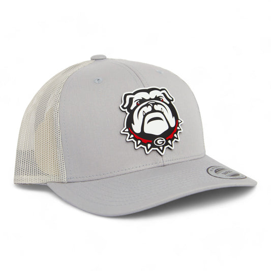 Georgia Bulldogs UGA 3D YP Snapback Trucker Hat- Silver