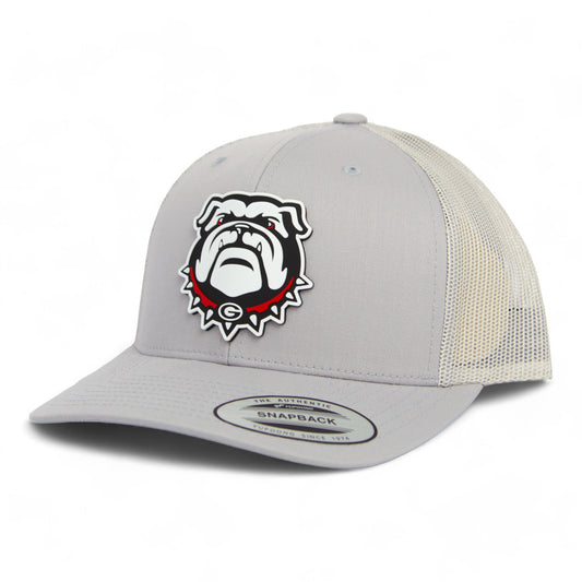 Georgia Bulldogs UGA 3D YP Snapback Trucker Hat- Silver