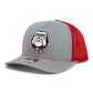 Georgia Bulldogs UGA 3D Snapback Trucker Hat- Heather Grey/ Red