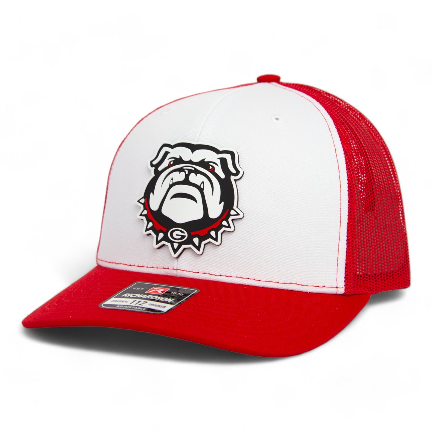 Georgia Bulldogs UGA 3D Snapback Trucker Hat- White/ Red