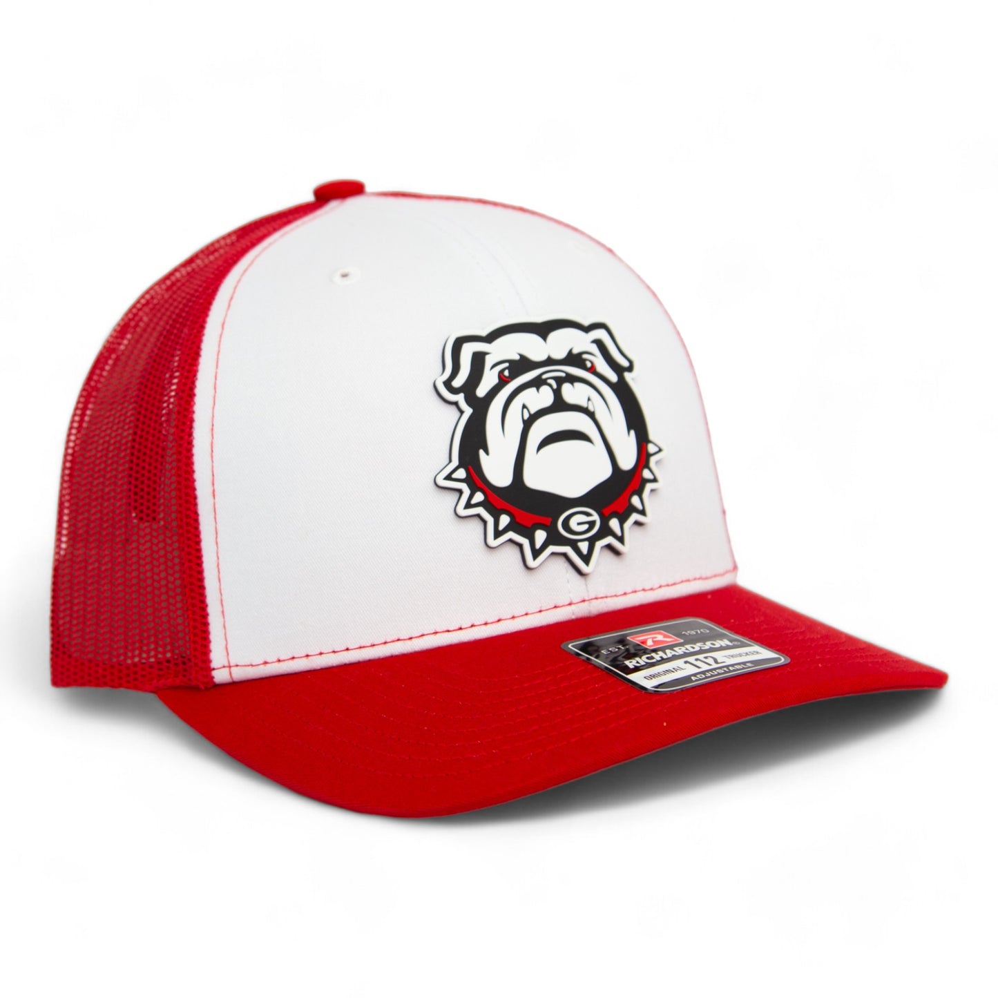 Georgia Bulldogs UGA 3D Snapback Trucker Hat- White/ Red