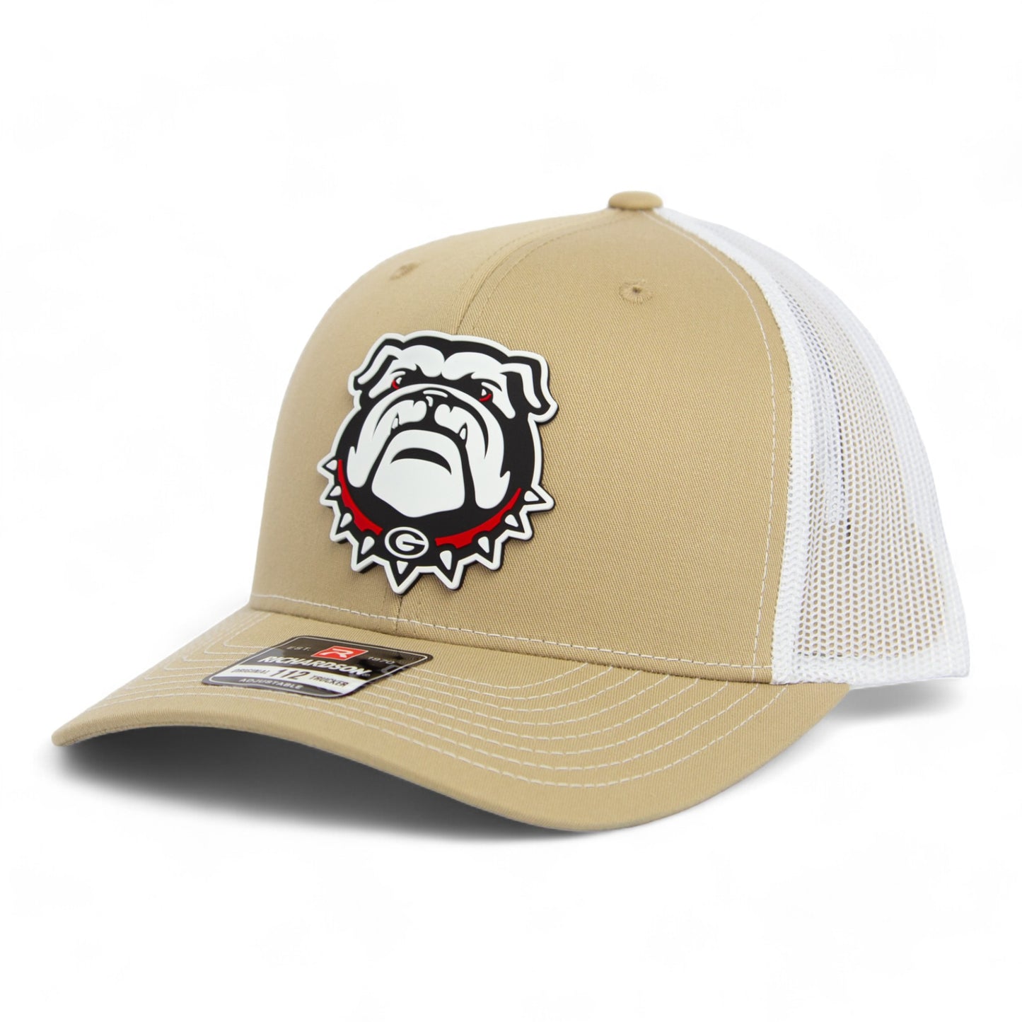 Georgia Bulldogs UGA 3D Snapback Trucker Hat- Tan/ White