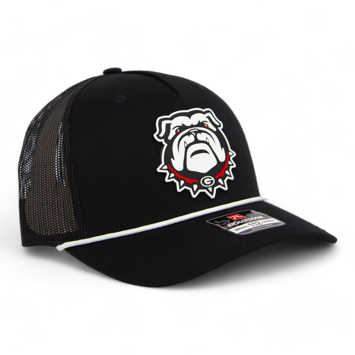 Georgia Bulldogs UGA 3D Snapback Trucker Rope Hat- Black/ White