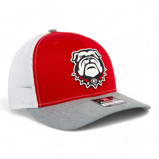 Georgia Bulldogs UGA 3D Snapback Trucker Hat- Red/ White/ Grey