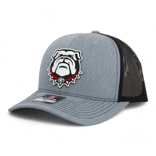 Georgia Bulldogs UGA 3D Snapback Trucker Hat- Heather Grey/ Black