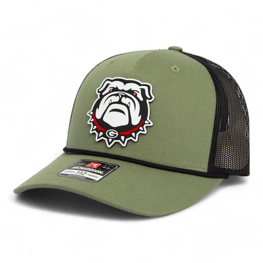 Georgia Bulldogs UGA 3D Snapback Trucker Rope Hat- Loden/ Black