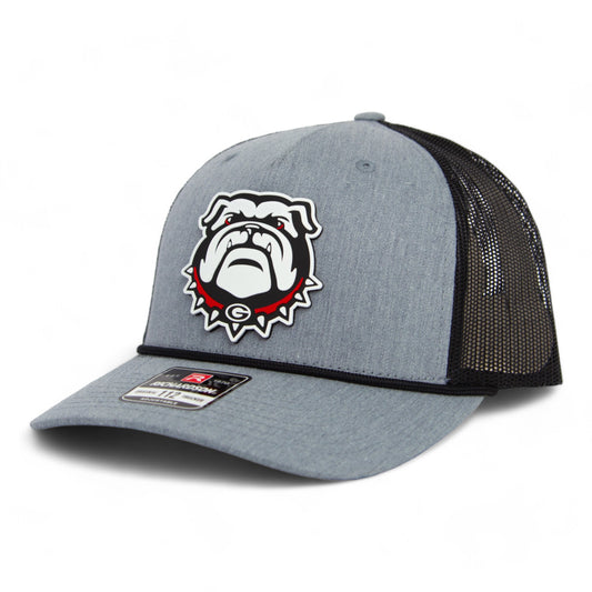 Georgia Bulldogs UGA 3D Snapback Trucker Rope Hat- Heather Grey/ Black