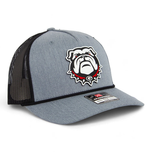 Georgia Bulldogs UGA 3D Snapback Trucker Rope Hat- Heather Grey/ Black