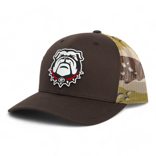 Georgia Bulldogs UGA 3D Snapback Trucker Hat- Brown/ Desert Camo