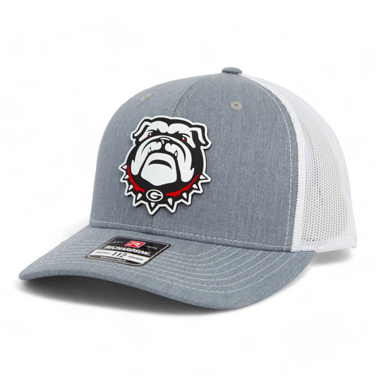 Georgia Bulldogs UGA 3D Snapback Trucker Hat- Heather Grey/ White