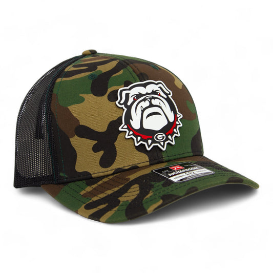 Georgia Bulldogs UGA 3D Snapback Trucker Hat- Army Camo/ Black