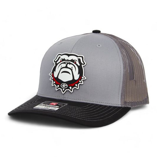 Georgia Bulldogs UGA 3D Snapback Trucker Hat- Grey/ Charcoal/ Black