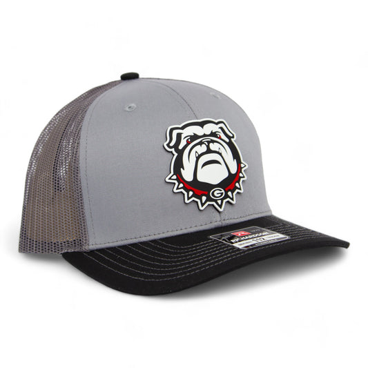 Georgia Bulldogs UGA 3D Snapback Trucker Hat- Grey/ Charcoal/ Black