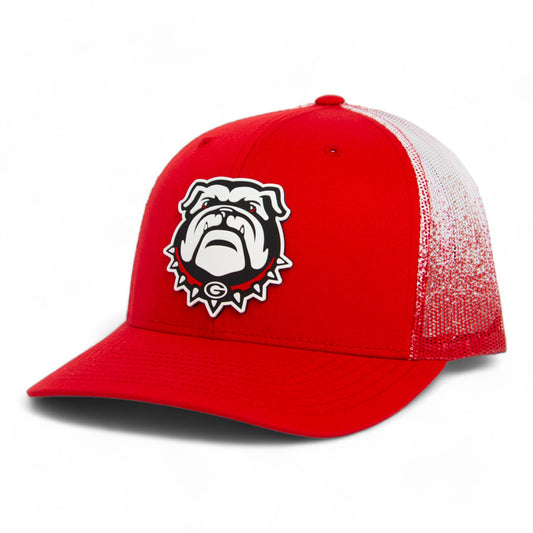 Georgia Bulldogs UGA 3D Snapback Trucker Hat- Red Fade