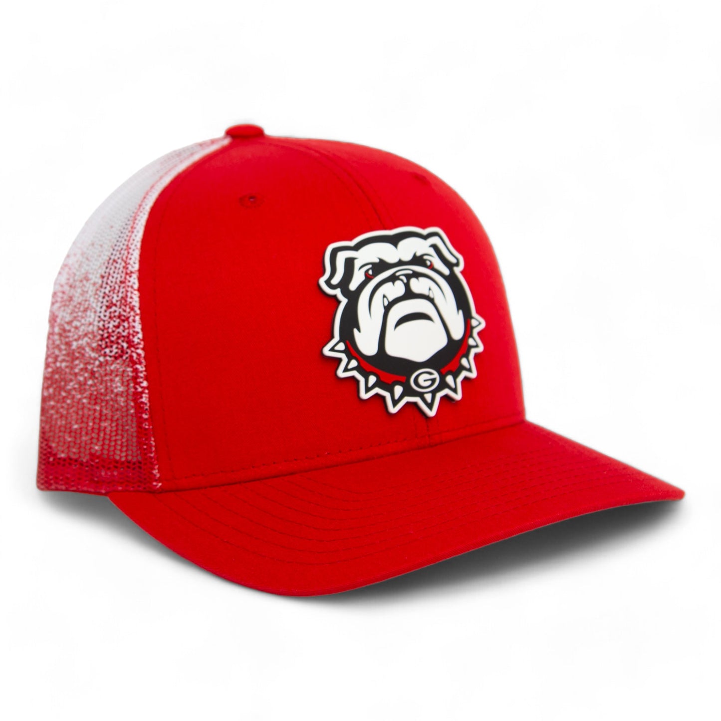 Georgia Bulldogs UGA 3D Snapback Trucker Hat- Red Fade