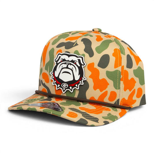 Georgia Bulldogs UGA 3D Duck Camo Rope Hat- Blaze Camo