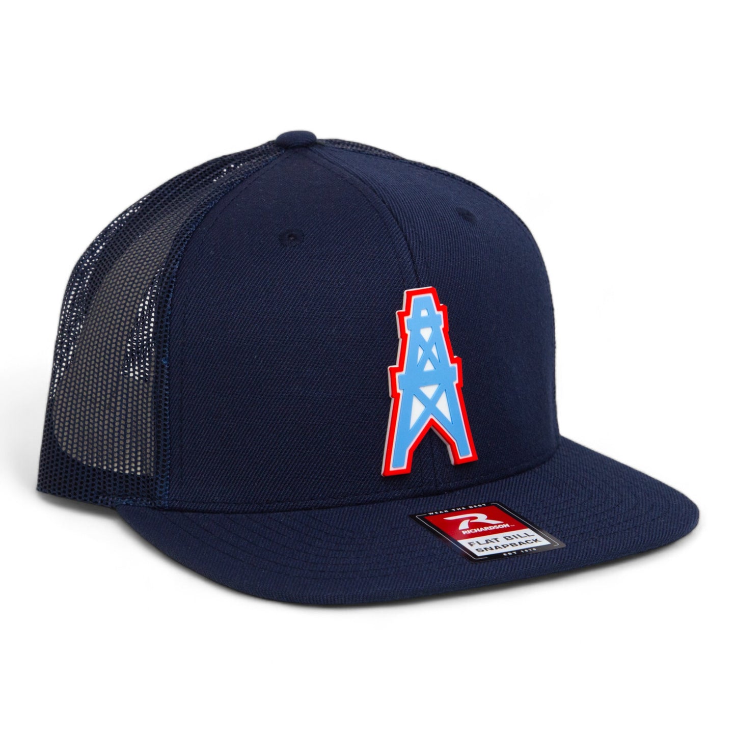 Houston Oilers 3D Wool Blend Flat Bill Hat- Navy