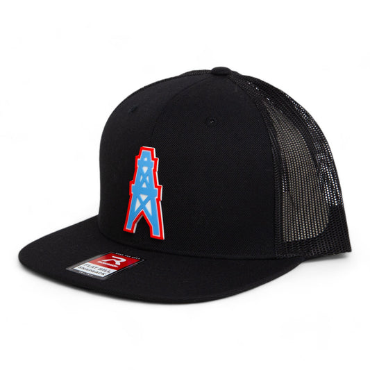 Houston Oilers 3D Wool Blend Flat Bill Hat- Black