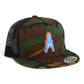 Houston Oilers 3D YP Snapback Flat Bill Trucker Hat- Army Camo/ Black