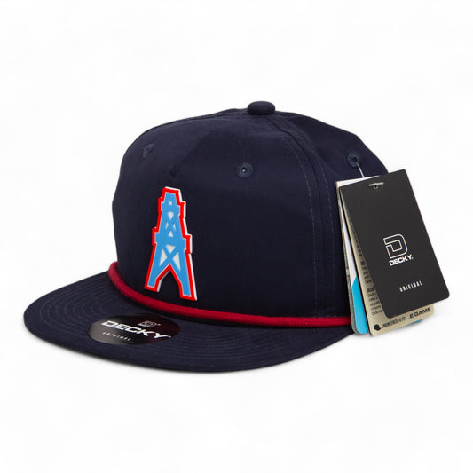 Houston Oilers 3D Classic Rope Hat- Navy/ Red