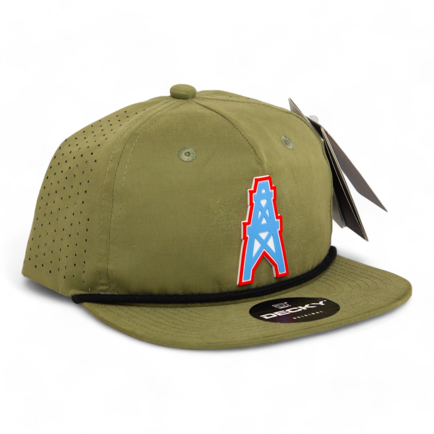 Houston Oilers 3D Perforated Rope Hat- Loden/ Black