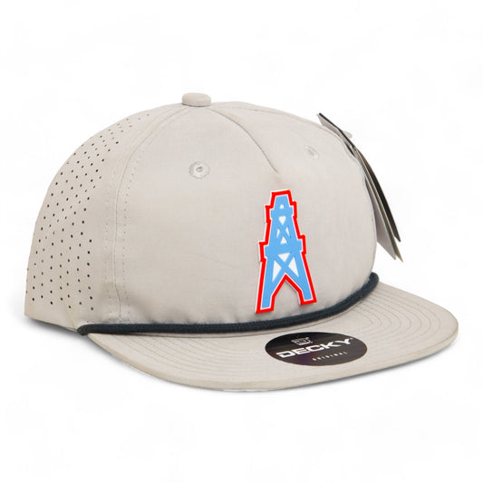 Houston Oilers 3D Perforated Rope Hat- Grey/ Charcoal