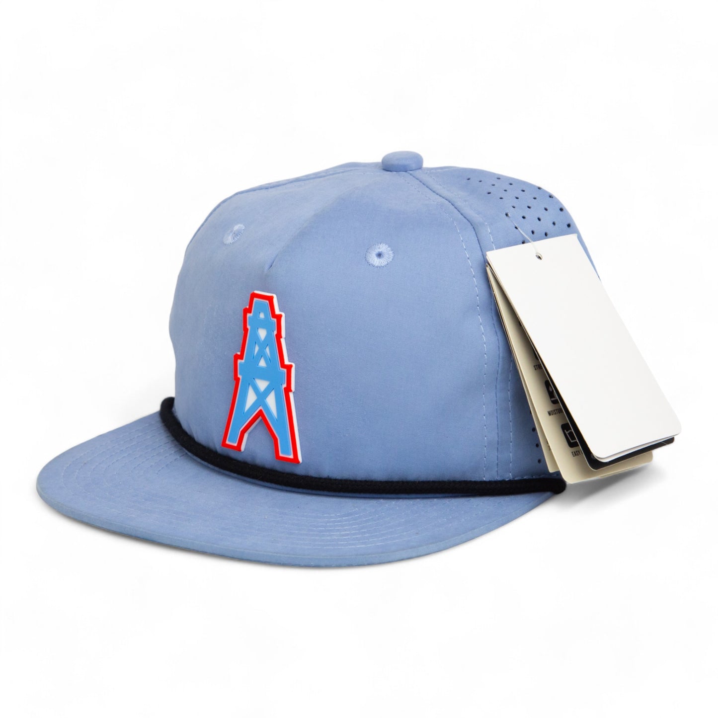 Houston Oilers 3D Perforated Rope Hat- Sky/ Black