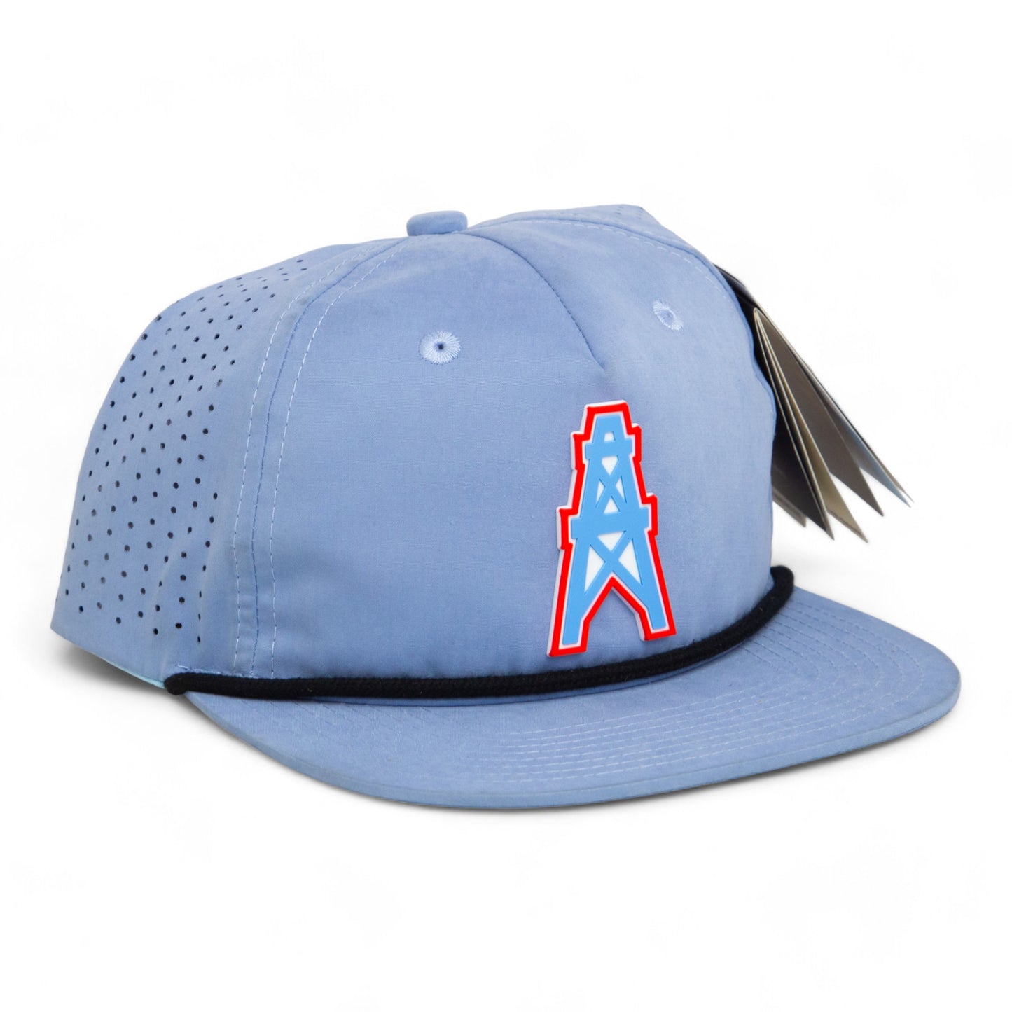 Houston Oilers 3D Perforated Rope Hat- Sky/ Black