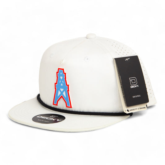 Houston Oilers 3D Perforated Rope Hat- White/ Black