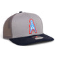 Houston Oilers 3D Snapback Trucker Hat- Grey/ Charcoal/ Navy