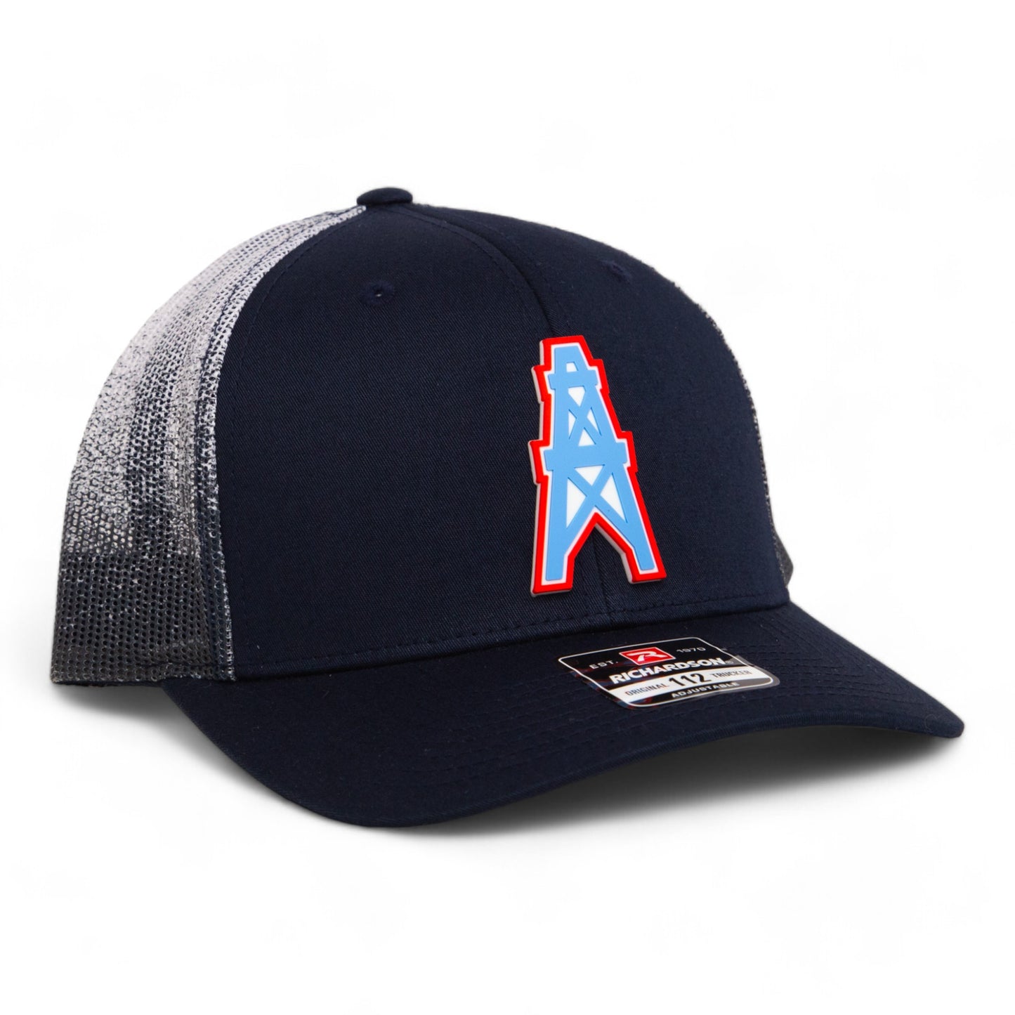 Houston Oilers 3D Snapback Trucker Hat- Navy Fade