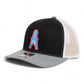 Houston Oilers 3D Snapback Trucker Hat- Black/ White/ Heather Grey