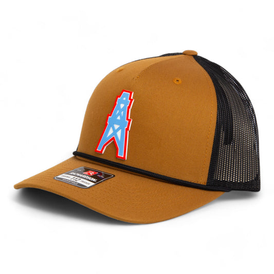 Houston Oilers 3D Snapback Trucker Rope Hat- Caramel/ Black