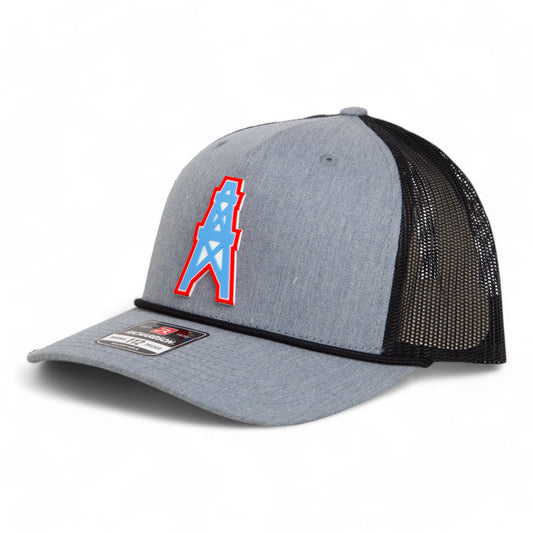 Houston Oilers 3D Snapback Trucker Rope Hat- Heather Grey/ Black