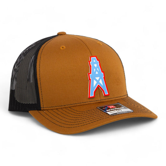 Houston Oilers 3D Snapback Trucker Hat- Caramel/ Black