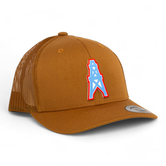 Houston Oilers 3D YP Snapback Trucker Hat- Caramel