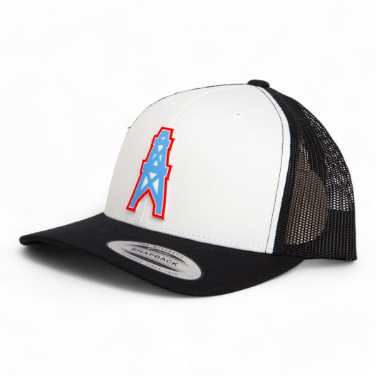 Houston Oilers 3D YP Snapback Trucker Hat- White/ Black