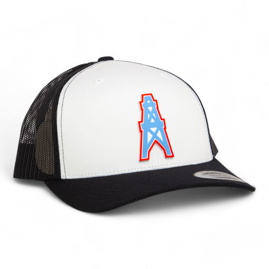 Houston Oilers 3D YP Snapback Trucker Hat- White/ Black